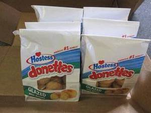 6 10.5 oz bags of hostess donettes...