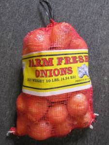 10lb bag of farm fresh onions...