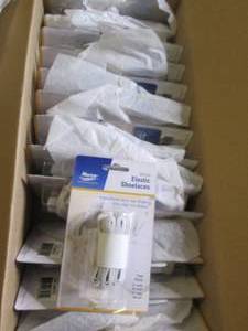 case of 30 elastic shoe laces delux...