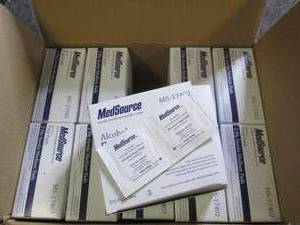 case of 10 medsource alcohol prep p...
