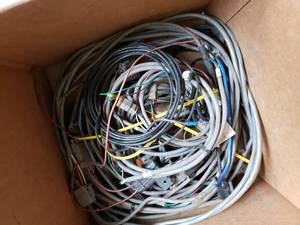 Box of Cables and Other Parts for Trimble and Other GPS Devices