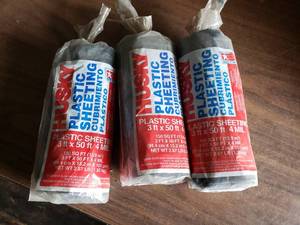 Lot of 3 Packages of 3 x 50, 4 Mil Black Plastic