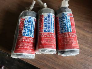Lot of 3 Packages of 3 x 50, 4 Mil Black Plastic