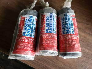 Lot of 3 Packages of 3 x 50, 4 Mil Black Plastic