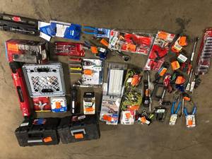 Lot of Hand Tools  and Hardware Items Various Models and Conditins Customer Returns See Pictures