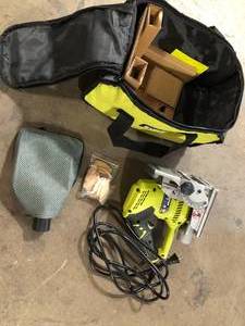 Lot of 6 Amp Corded AC Biscuit Joiner Kit with Dust Collector and Bag by RYOBI  Customer Returns See Pictures