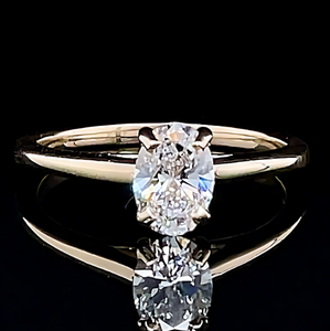 NEW 0.76ct Oval Diamond Solitaire Ring in 14k Yellow Gold VS1-D (Highest Color Grade) w IGI Report $4450 Retail VIDEO