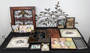 lot 103 image: Home Decor Wall Art Collection Framed, Metal, Kelly Rae Roberts, Etc. 