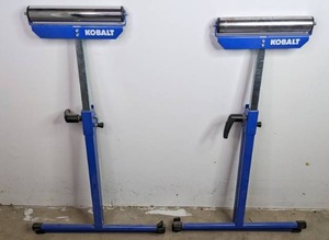 lot 53 image: Pair of Kobalt Steel Adjustable Roller Stands