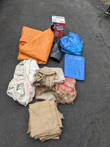 lot 152 image: A Variety of Shop Rags and Tarps