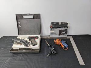 lot 60 image: Weller Soldering Gun, Black & Decker Heavy Duty Stapler, Soldering Iron and Glue Gun