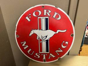 lot 238 image: Ford Mustang Porcelain Sign
