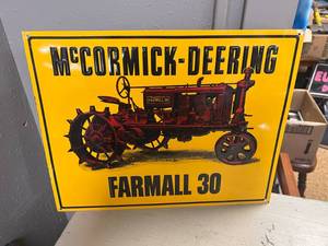 lot 239 image: McCormick-Deering Metal Sign