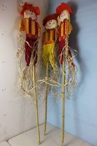 lot 141 image: NEW - 3 X 60 Tall Scarecrow Halloween Decorations (Break Down Smaller) 875342006863 MSRP $59.97