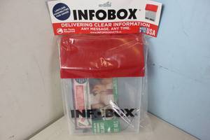 lot 143 image: NEW - Hillman 12-in Plastic Information Box 743008000015 MSRP $15.98