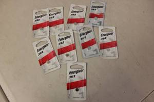 lot 150 image: NEW - 9 Packs of Energizer 392 Silver Oxide Button Battery Best By 032026 039800110855 MSRP $43.83