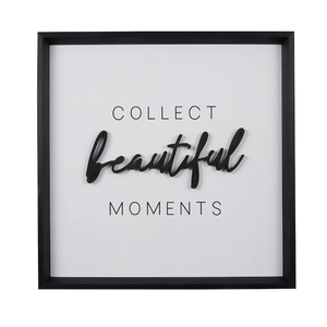 lot 173 image: NEW - allen  roth 17-in x 17-in Collect Beautiful Moments Square Framed Wall Art 098811274529 MSRP $24.98