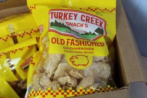 lot 355 image: Case of 12 Bags of Turkey Creek Original Chicharrones Best By 3022023