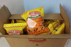 lot 352 image: Case of 12 Bags of Turkey Creek BBQ Chicharrones Best By 3062023