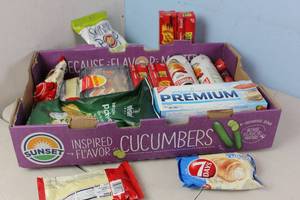 lot 363 image: Mixed Food Shelf Pull Tray - See Pictures