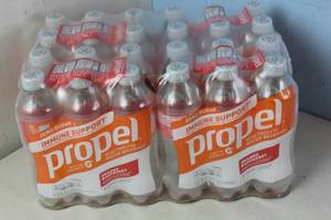 lot 376 image: 24 Bottles of Propel Zero Sugar Orange Rasberry Immune Support