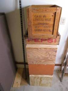 lot 145 image: (2) Vintage Wood crates