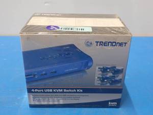 lot 21 image: TRENDnet&nbsp4-Port KVM Switch Kit TK-407K  new in box