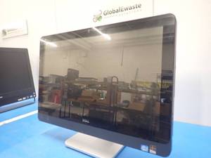 lot 30 image: Dell&nbspInspiron ONE 2330 AIO PC &nbspINTEL(R) CORE(TM) I3-2130 CPU  3.40GHZ  4GB DDR3 RAM  500GB HD  Chip on left edge of screen  NO OS  Includes CAB-AC power cable