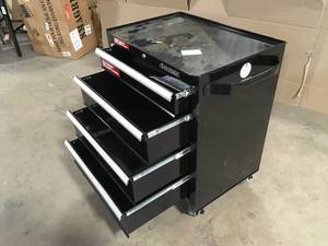 26 in. W x 12 in. D Standard Duty 4-Drawer  Cabinet  in Gloss Black by Husky  Customer Returns See Pictures