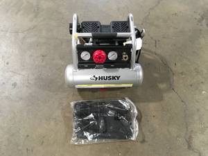 1 Gal. Portable Electric-Powered Silent Air Compressor by Husky Customer Returns See Pictures