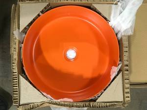 16 in. Matte Black Ceramic Round Vessel Sink by Logmey  Customer Returns See Pictures