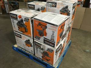 Pallet of WetDry Ridgid Shop Vacs   Customer Returns See Pictures