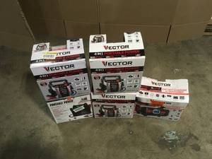 Lot of assorted Vector 4 in 1 Portable Power Stations Customer Returns See Pictures