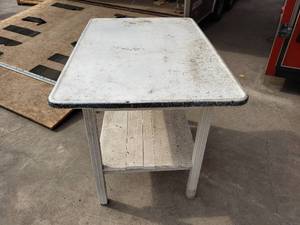 Vintage Enamel Like Top Table