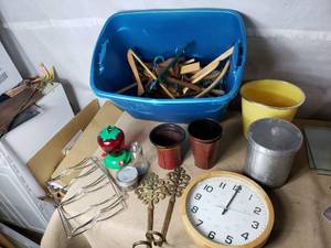 Clothes Hangers, Clock, Home Decor Items