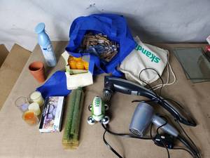 Clothes Pins, Candles, Massagers, Hair dryer