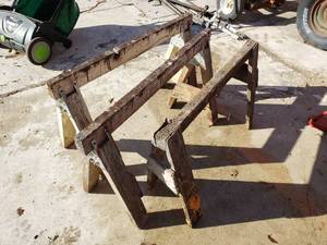 3 Wood Saw Horses