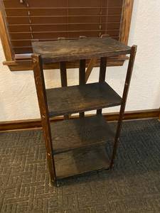 lot 32 image: Dark Oak Side TableBookshelf