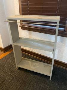 lot 26 image: Beige Utility Shelf with Rack