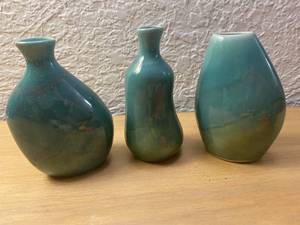 Blue Ceramic Bud Vases
