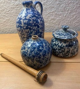 Blue & White Ceramic Pottery Dishes