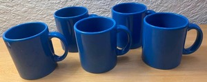 5 Vintage Blue Waechtersbach Mugs