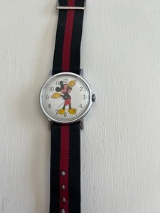lot 12 image: Vintage Mickey Mouse Watch (Canvas Band)