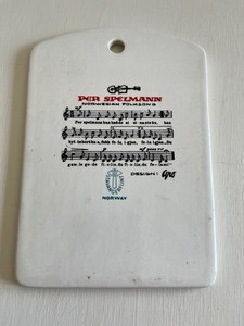 lot 31 image: Stavangerflint Norway Per Spelmann Norwegian Folksong Music Tile Design