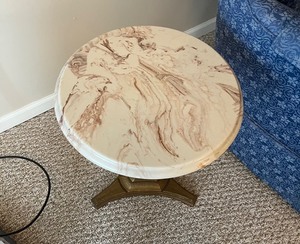 lot 15 image: Vintage Marble Pedestal Table