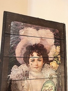 lot 20 image: Vintage Coca Cola Victorian Lady Signage