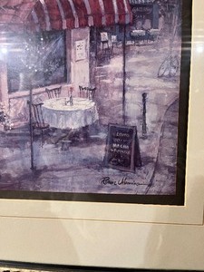 lot 26 image: Framed Cafe Print