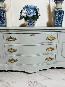 lot 34 image: French Grey Buffet by Bassett