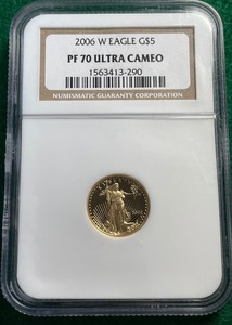 2006 W $5 Gold Eagle PF 70 Ultra Cameo NGC .999 Pure Gold