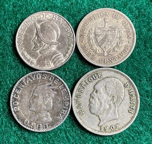 Haiti, Cuba, Panama and Honduras Coins